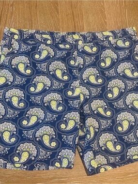 Navy Paisley Swim Trunks with Lime Accents mesh lining